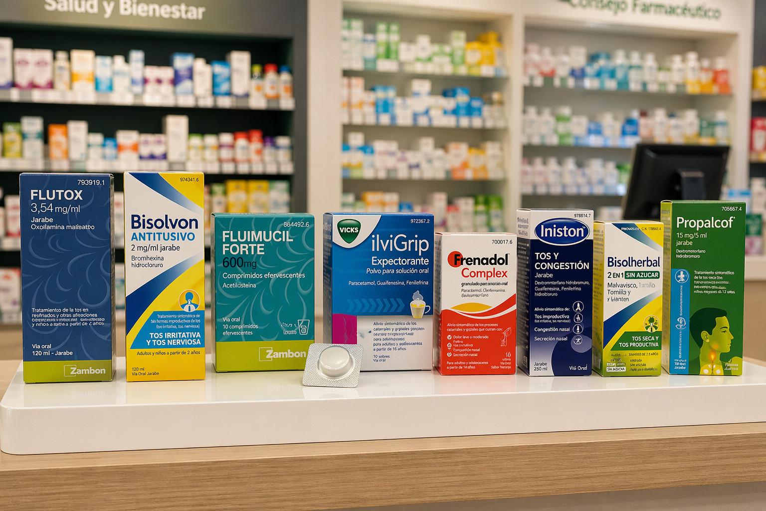 Medicamentos para combatir la tos, recomendamos siempre tomarlos con prescripción médica